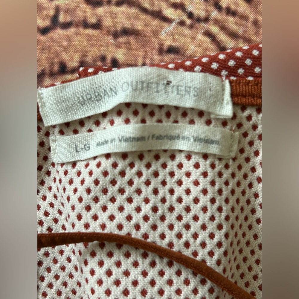 Brown Polka Dot Women's Top - Picture 6 of 8